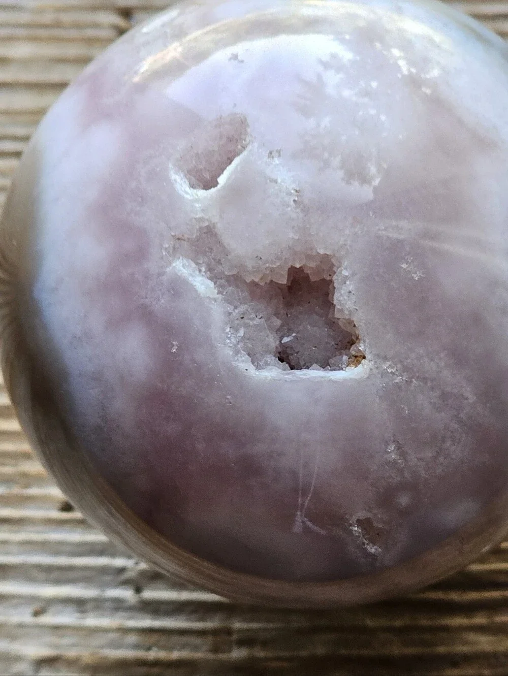 AAA Pink Amethyst Crystal Sphere 3D Flower Agate Inclusions Madagascar Stunning